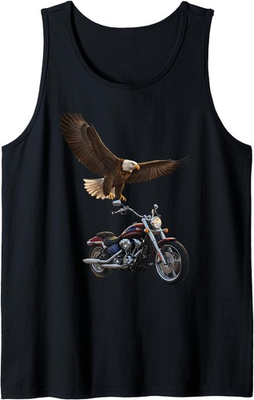 #ad Motorcycles amp; Flag Cruiser Patriotic Biker Tank Top $34.99