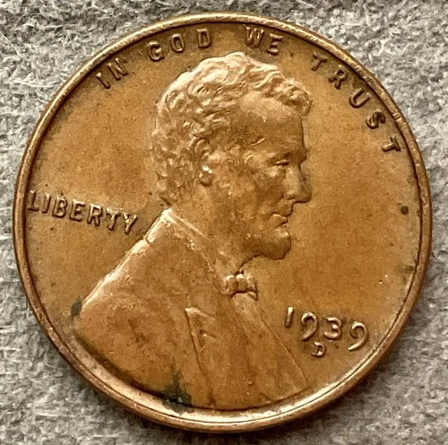 1939-D  Lincoln Wheat Cent - [XF EF] Extremely Fine Details - High Grade ~ B979