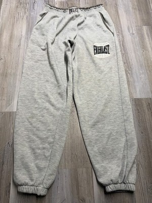 Vintage Everlast Sweatpants Mens Medium Gray Fleece Jogger Made USA 90s