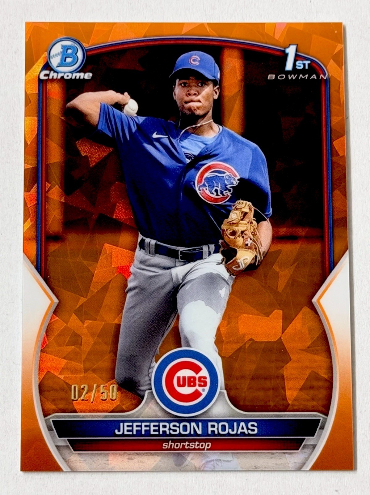 2023 Bowman Chrome Sapphire Edition 1st Jefferson Rojas #BCP-70 Orange /50 (RC)