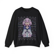 Planeptune Ugly Sweater Crewneck Sweatshirt. Hyperdimension Neptunia Video Game.