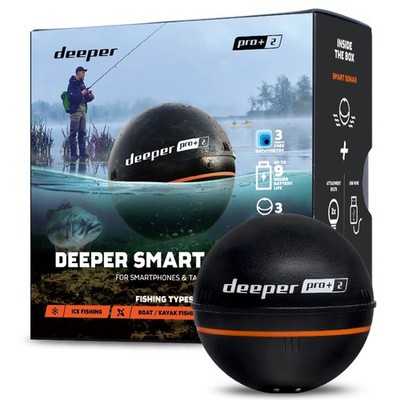 Deeper PRO+ 2 Echolot Fischfinder - Tragbarer Fischfinder und Tiefenfinder für Kaya