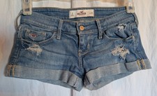 Hollister Jeans Shorts Hot Pants Blau Baumwollmischung Gr. W24