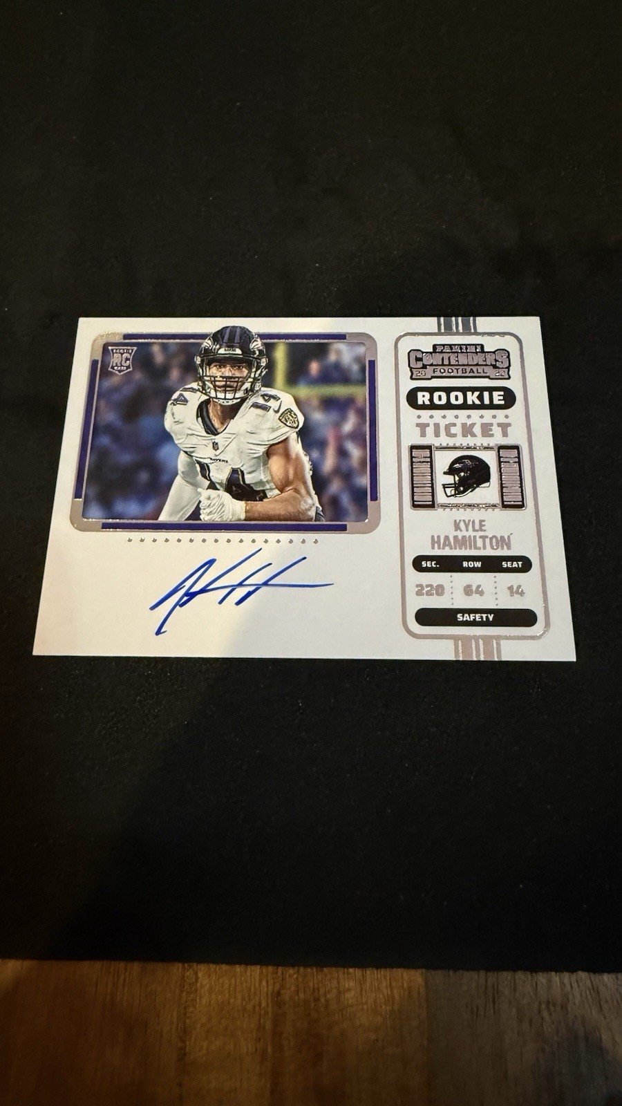 2022 Panini Contenders - Rookie Ticket RPS Variation Kyle Hamilton #128 (AU, RC)