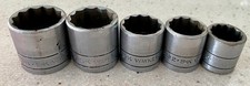 Sk Wayne Usa 38 Drive Socket Lot 5 Pc 12 Point 58 1116 34 1316 78