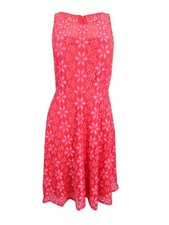 Nine West Women's Floral Lace A-Line Dress