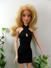 💙 Kurzes Kleid Schwarz  💙 Für Mode Puppen: NORMAL