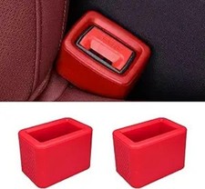 2pcs Seatbelt Extender For Booster Seat Silicone Rear Seat Belt Buckle Red 2pcs Seatbelt Extender For Booster Seat Silicone Rear Seat Belt Buckle Red