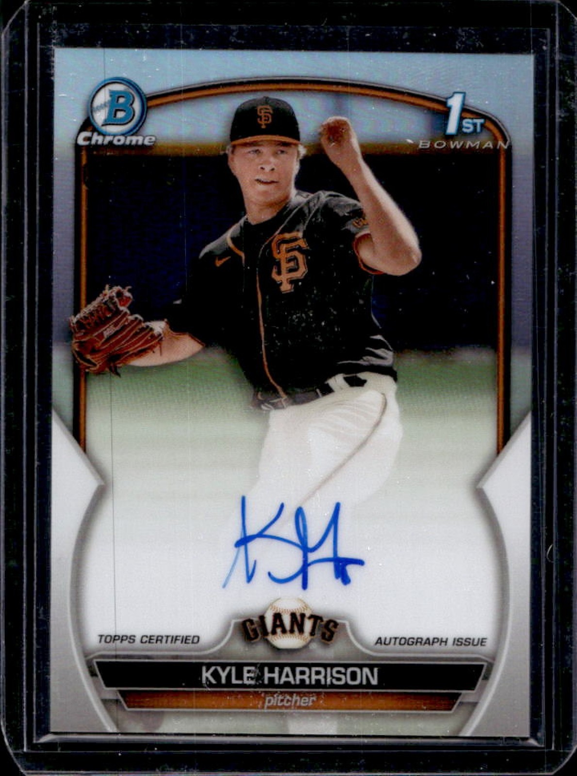 2023 Bowman Kyle Harrison Chrome Auto Refractor 1st Prospect #/499 Giants