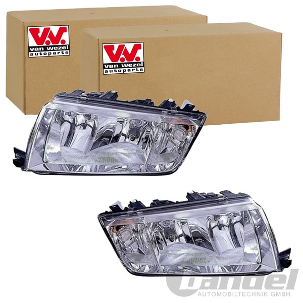2X VAN Wezel H7/H3 Scheinwerfer SET Links+Rechts Passend FüR Skoda Fabia-image