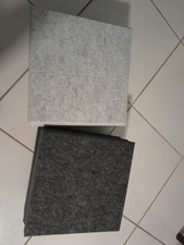 Lot of 42 Acoustic Panels Sound Proofing Wall Tiles Used 21 White 21 Grey