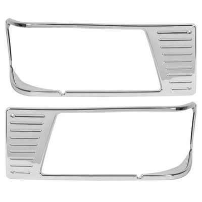 Chrome Headlamp Headlight Bezel For Peterbilt 377 Turck LH And RH Side #16-06264