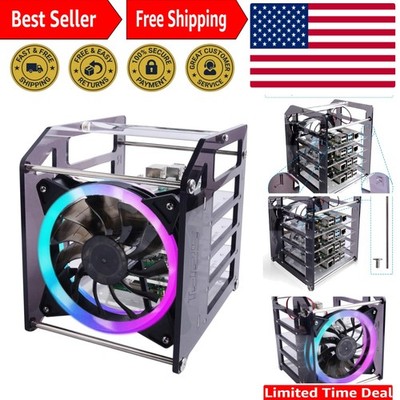 High-Performance Raspberry Pi Cluster Case with Stylish Airflow and Lighting