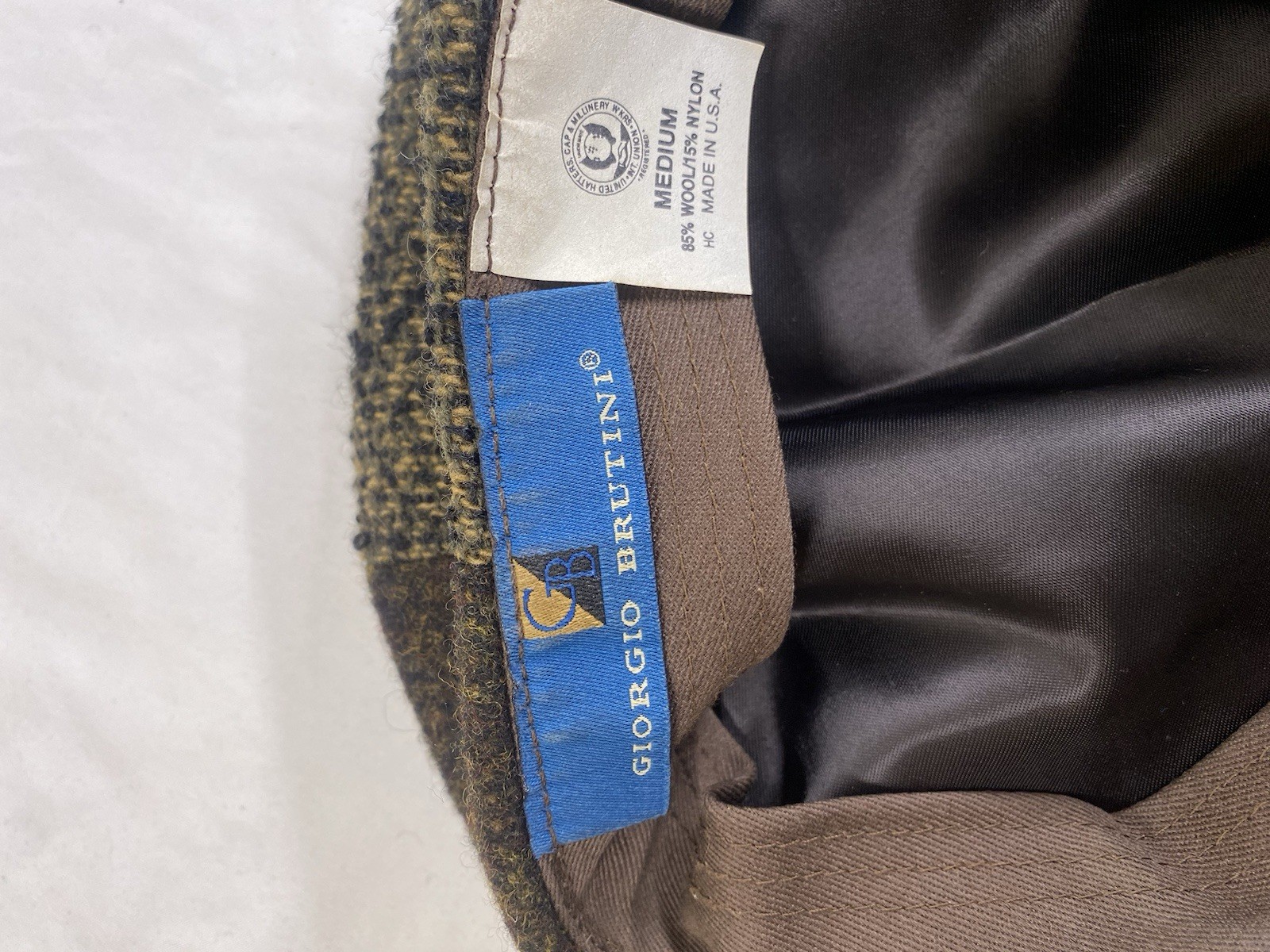 Giorgio Brutini Patchwork Wool Cap Medium Fleece … - image 6