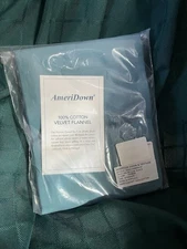 The Company Store 100 % Cotton Velvet Flannel Pillowcases Color Harbor see Specs