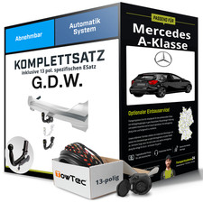 Für MERCEDES A-Klasse Typ W176 Anhängerkupplung abnehmbar +eSatz 13pol 15- Set Für MERCEDES A-Klasse Typ W176 Anhängerkupplung abnehmbar +eSatz 13pol 15- Set