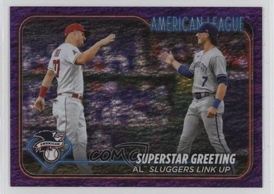 2024 Topps Series 2 Checklist Purple Foil 286/799 Mike Trout Bobby Witt Jr 1p9j