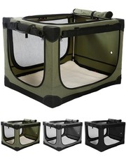 30" L x 21" W x 21" H Collapsible Travel Dog Crate, Portable Soft Dog Kennel ...