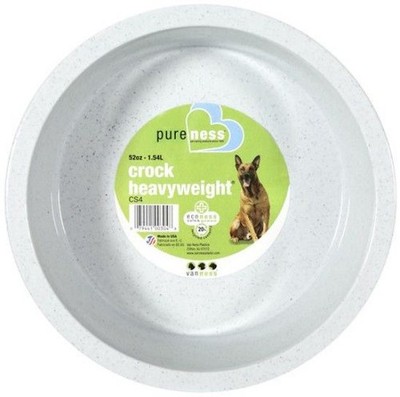 Van Ness Crock Heavyweight Dish Food Bowl for Dogs Large 52 ounces - 2 Pack