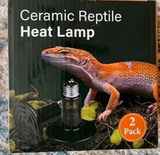 Ceramic Reptile Heat Lamp 110V/150W Heat Lamp Bulb No Light Emitted 2 Pack New