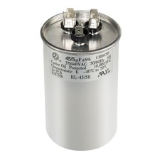 AC Capacitor 45 5 uF 45/5 MFD  6 370V/440VAC CBB65 Dual Run Circular Start C...