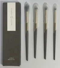 NEW Complex Culture 4 pc Brush Set - 3 Eye Brushes + Highlighter Brush