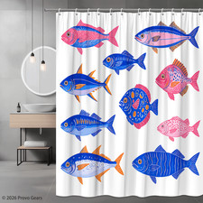 Vibrant Fish Shower Curtain for Stylish Bathroom Decor