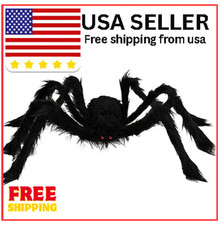 Giant Black Spider Halloween Decoration 30-200cm Outdoor Yard Party Decor