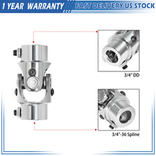 34-36 Spline X 34 Dd Universal Steering Shaft U-joint New