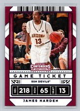 2020 Panini Contenders Draft Picks #2 James Harden Game Ticket Blue SN /99