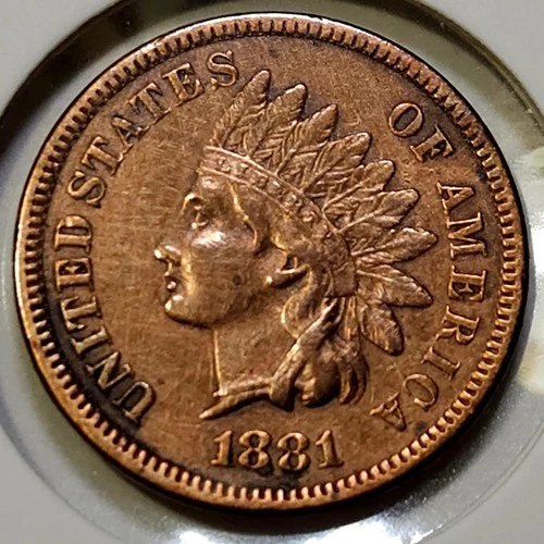 1881 Indian Head Cent - XF Details: Cleaned - 3 Diamonds