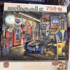 NEW Sealed Master Pieces 750 Piece Jigsaw Puzzle Wheels Jewel of the Garage