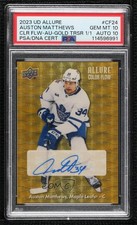 2023-24 Allure Color Flow Golden Treasures 1/1 Auston Matthews PSA 10 Auto y1d
