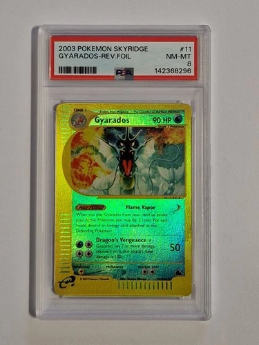 2003 POKEMON SKYRIDGE #11 GYARADOS-REVERSE FOIL PSA 8