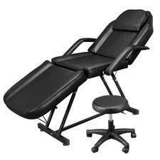 Salon SPA Black Massage Bed Tattoo Chair Facial Adjustable Table Acupuncture