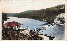 Baltimore MD Maryland Loch Raven Dam Reservoir 1920s Vtg Postcard D53