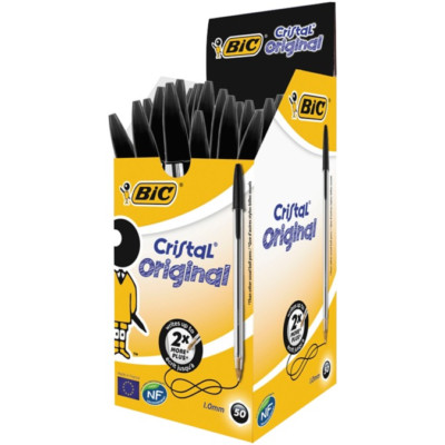 ORIGINAL BIC CRISTAL MEDIUM Bic Cristal Original 1.0mm Ballpoint Pen - Black(UK)