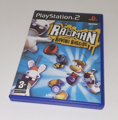Rayman Raving Rabbids (Sony PlayStation 2, 2006) - PS2 Game Case Manual ...