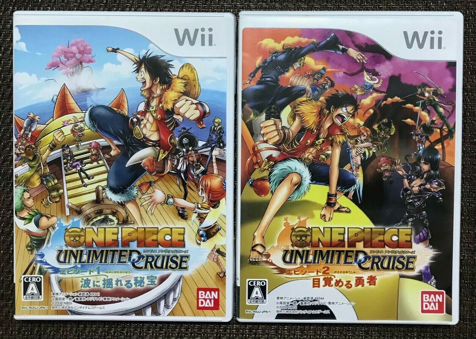 One Piece Unlimited Cruise 1 & 2 Set Lot Bundle - Nintendo Wii - Japan  Import