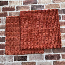 2 Pack Pillow Cover Cushion Cases polyester Dark Orange 17" Square E1-749
