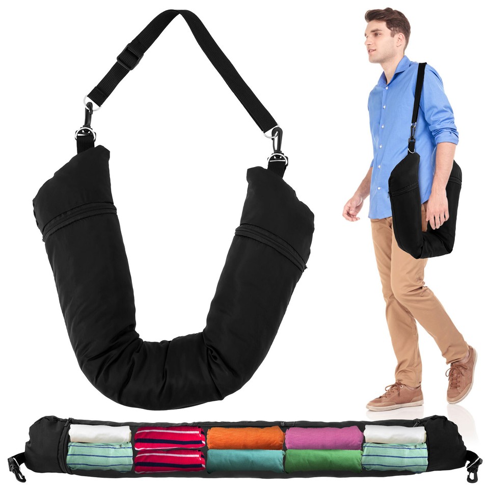 Stuffable Travel Pillow Portable Stuffable Neck Pillow with Pocket Neck