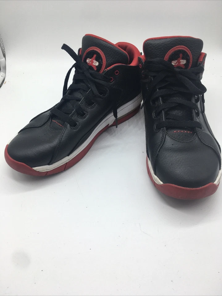 Air Jordan Ol School Lo “Bred “Black Red White Men's Shoes Size 8 317765-006 - Image 3 of 4