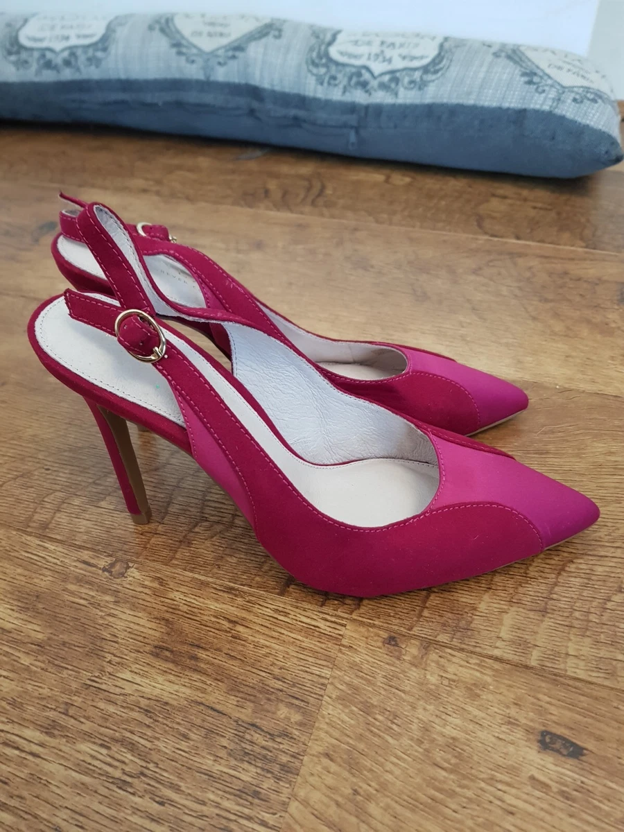 Next Forever Comfort Size Uk 6 Red Sling Back Court Shoes Stiletto Heels