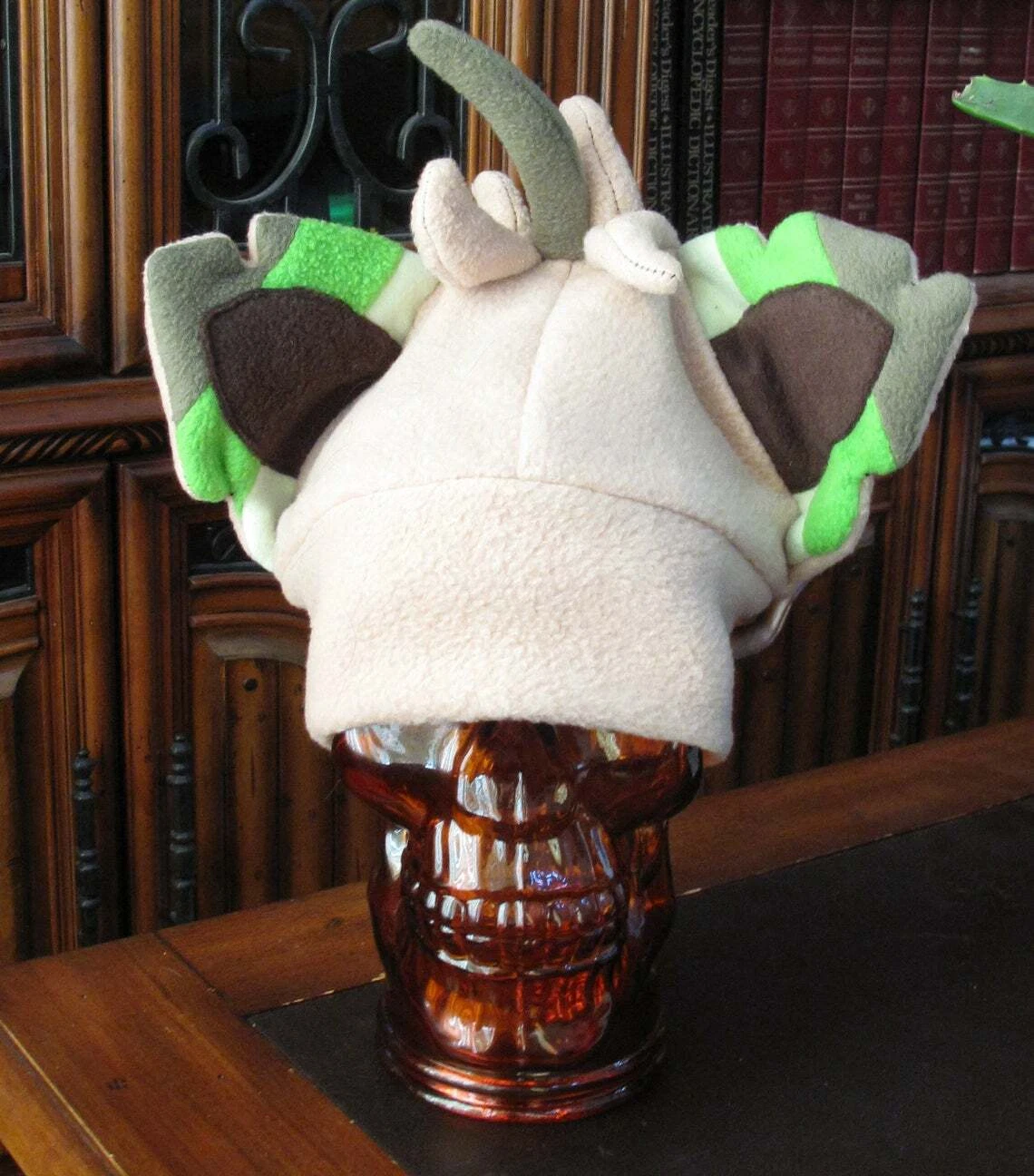 Cosplay Green White Brown Leaf Fleece Ear Beanie Hat in 7 sizes XXS - XXL
Opens in a new window or t
