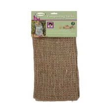 Haxnicks Composting Sacks 100% Biodegradable Jute Bags Fallen Leaves Pack of 3