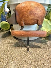 Wood and Metal Pig Wall Hanging Primative Pier 1
