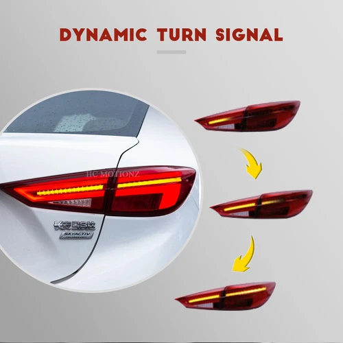 Conjunto de 4 luces traseras LED rojas para Mazda 3/Axela 2014-2018  - Imagen 4 de 8