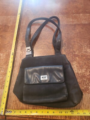 Guess Los Angeles Shoulder Bag Tote Black Handbag Vintage #S134