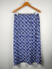 Sag Harbor Skirt Womens PM Blue Geometric Maxi S22107 Petite Diamond Print Long