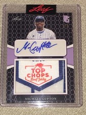 MICHAEL GUPTON 2021 Leaf Perfect Game Jersey Patch Autograph #2/3 NC state